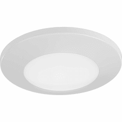 Progress Emblem 7.25" LED Flush Mount - Satin White - P810014-028-30