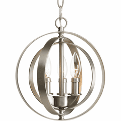 Progress Equinox Collection 3-LT Sphere Pendant - Burnished Silver - P5142-126 Progress Equinox Collection 3-LT Sphere Pendant - Burnished Silver - P5142-126