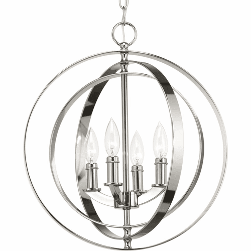 Progress Equinox Collection 4-LT Pendant - Polished Nickel - P3827-104