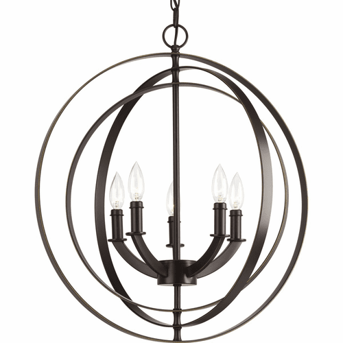 Progress Equinox Collection 5-LT Chandelier - Antique Bronze - P3841-20