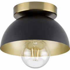 Progress Eva 1-LT Flush Mount - Matte Black - P350217-31M