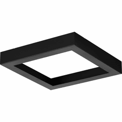 Progress Everlume 7" Edgelit Square Trim Ring - Black - P860053-031