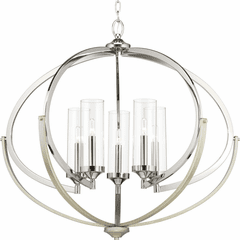 Progress Evoke Collection 5-LT Chandelier - Polished Nickel - P400117-104