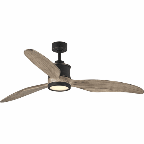 Progress Farris 3-Blade Carved Wood 60" Ceiling Fan - Graphite - P250002-143-30