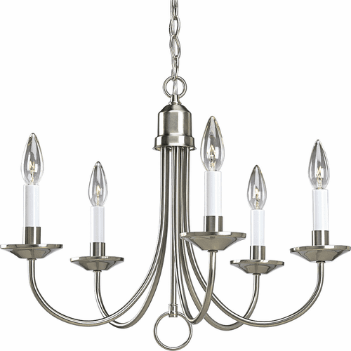 Progress Five Light 5-LT Chandelier in Brushed Nickel - P4008-09