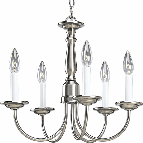 Progress Five Light 5-LT Chandelier in Brushed Nickel - P4009-09