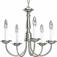 Progress Five Light 5-LT Chandelier in Brushed Nickel - P4009-09 Progress Five Light 5-LT Chandelier in Brushed Nickel - P4009-09