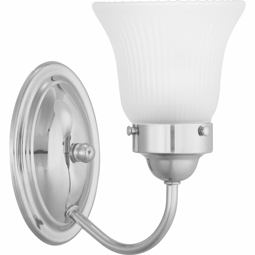 Progress Fluted Glass Collection 1-LT Bath Vanity - Polished Chrome - P3287-15ET