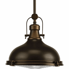 Progress Fresnel Lens 12" 1-LT LED Pendant - Oil Rubbed Bronze - P5188-10830K9