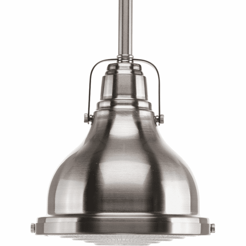 Progress Fresnel Lens Collection 1-LT Mini-Pendant - Brushed Nickel - P5050-09