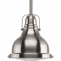 Progress Fresnel Lens Collection 1-LT Mini-Pendant - Brushed Nickel - P5050-09