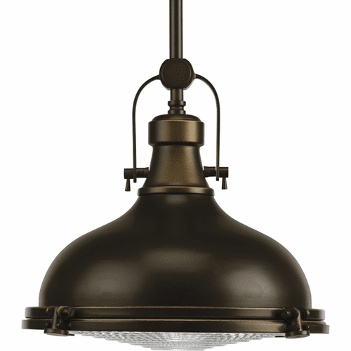 Progress Fresnel Lens Collection 12" 1-LT Pendant - Oil Rubbed Bronze - P5188-108