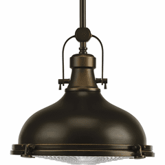 Progress Fresnel Lens Collection 12" 1-LT Pendant - Oil Rubbed Bronze - P5188-108