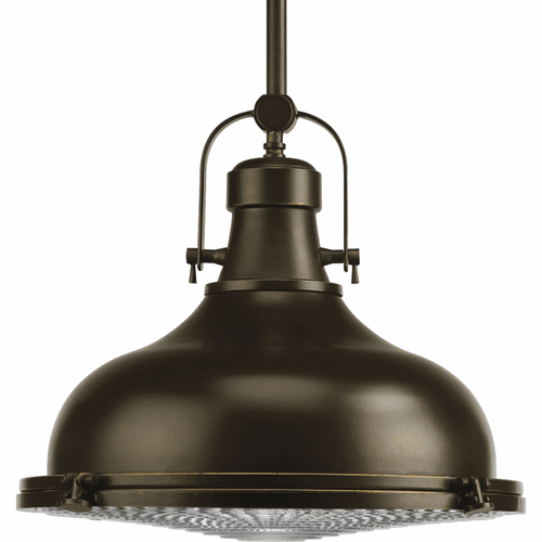 Progress Fresnel Lens Collection 16" 1-LT Pendant - Oil Rubbed Bronze - P5197-108