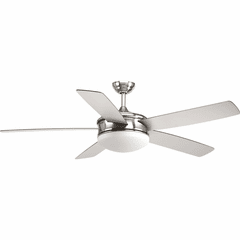 Progress Fresno Collection 60" 5-Blade Ceiling Fan - Brushed Nickel - P2548-0930K