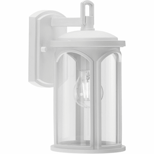 Progress Gables 1-LT Outdoor Wall Light - Satin White - P560087-028