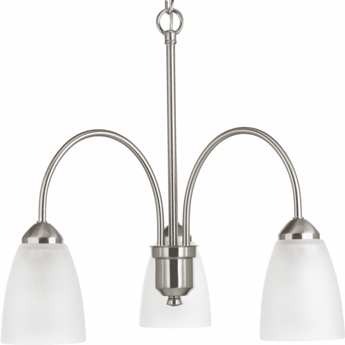 Progress Gather Collection 3-LT Chandelier - Brushed Nickel - P4734-09