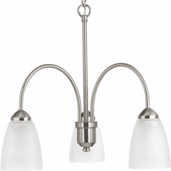 Progress Gather Collection 3-LT Chandelier - Brushed Nickel - P4734-09 Progress Gather Collection 3-LT Chandelier - Brushed Nickel - P4734-09
