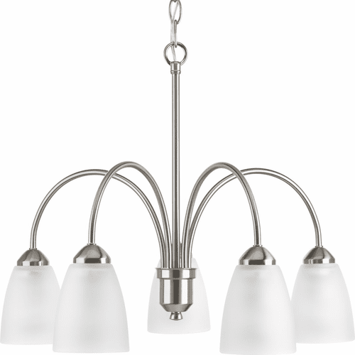Progress Gather Collection 5-LT Chandelier - Brushed Nickel - P4735-09