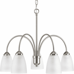 Progress Gather Collection 5-LT Chandelier - Brushed Nickel - P4735-09 Progress Gather Collection 5-LT Chandelier - Brushed Nickel - P4735-09