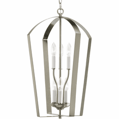 Progress Gather Collection 6-LT Foyer Pendant - Brushed Nickel - P3929-09 Progress Gather Collection 6-LT Foyer Pendant - Brushed Nickel - P3929-09