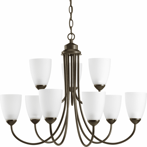 Progress Gather Collection 9-LT, Two-Tier Chandelier - Antique Bronze - P4627-20