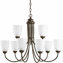 Progress Gather Collection 9-LT, Two-Tier Chandelier - Antique Bronze - P4627-20 Progress Gather Collection 9-LT, Two-Tier Chandelier - Antique Bronze - P4627-20