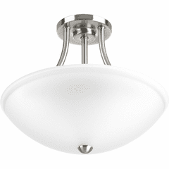 Progress Gather LED 12-7/8" Semi-Flush/Convertible - Brshd Nickel - P350088-009-30