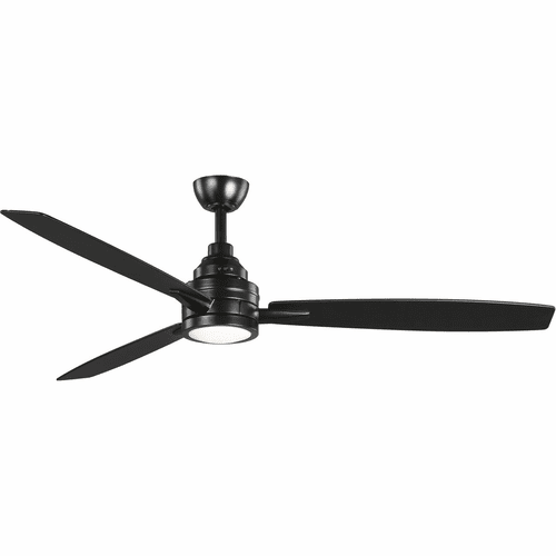 Progress Gaze Collection 60" LED 3-Blade Ceiling Fan - Black - P2554-3130K
