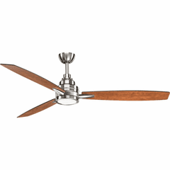 Progress Gaze Collection 60" LED 3 Plywood-Blade - Brushed Nickel - P2554-0930K