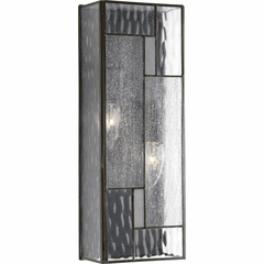 Progress Geometric 2-LT Outdoor Medium Wall Lantern - Bronze - P560048-129 Progress Geometric 2-LT Outdoor Medium Wall Lantern - Bronze - P560048-129