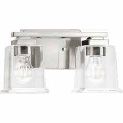 Progress Gilmour 2-LT Bath Vanity Light - Brushed Nickel - P300378-009