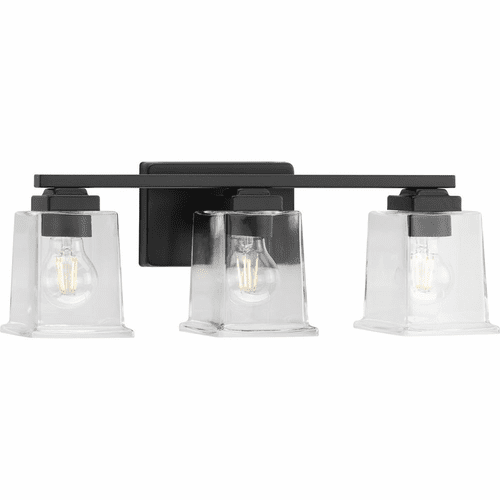 Progress Gilmour 3-LT Bath Vanity Light - Matte Black - P300379-31M