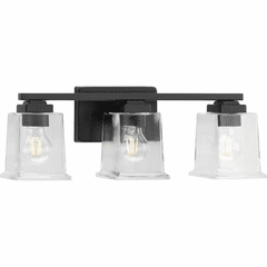 Progress Gilmour 3-LT Bath Vanity Light - Matte Black - P300379-31M