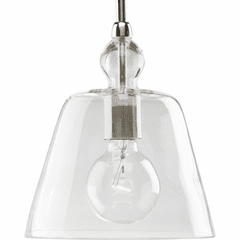 Progress Glass Pendants 1-LT Mini-Pendant - Polished Nickel - P5184-104