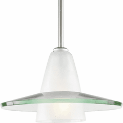 Progress Glass Pendants 1-LT Pendant - Brushed Nickel - P5011-09
