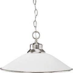 Progress Glass Pendants 1-LT Pendant - Brushed Nickel - P5013-09