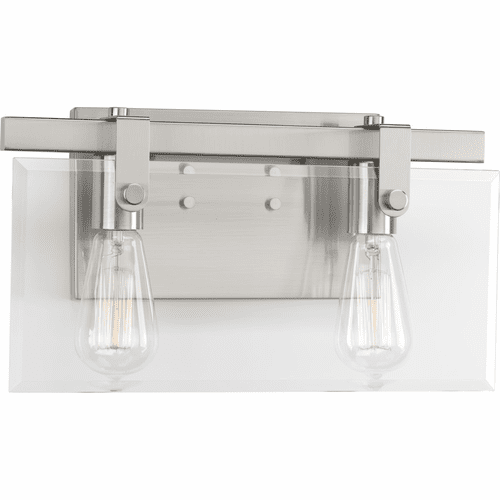 Progress Glayse 2-LT Bath Vanity - Brushed Nickel - P300106-009