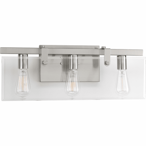 Progress Glayse 3-LT Bath Vanity - Brushed Nickel - P300107-009