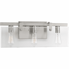 Progress Glayse 3-LT Bath Vanity - Brushed Nickel - P300107-009