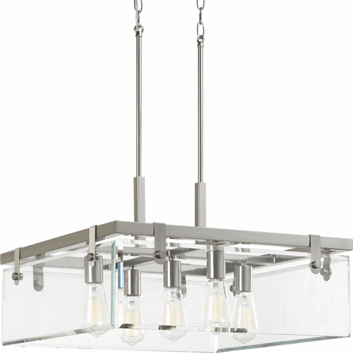 Progress Glayse Collection 5-LT Pendant - Brushed Nickel - P500074-009