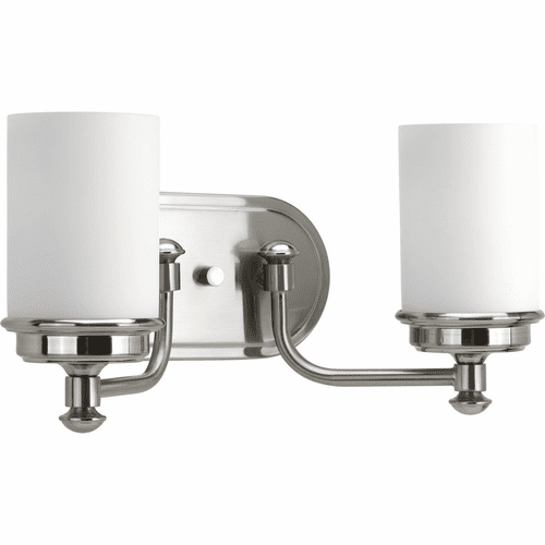 Progress Glide Collection 2-LT Bath Vanity - Brushed Nickel - P300013-009