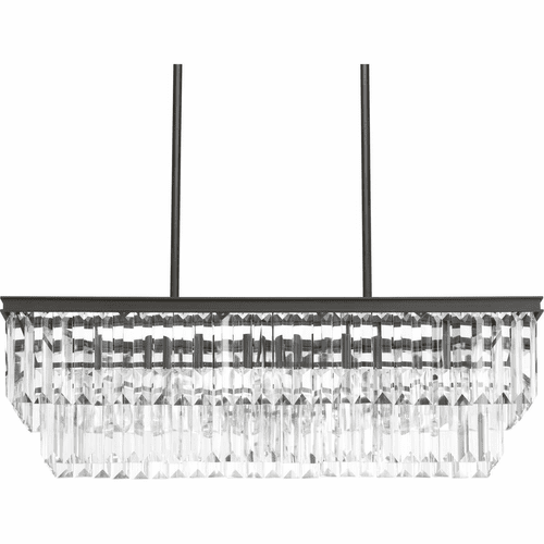 Progress Glimmer 4-LT Linear Chandelier - Antique Bronze - P400101-020