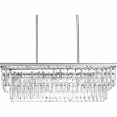 Progress Glimmer 4-LT Linear Chandelier - Silver Ridge - P400101-134