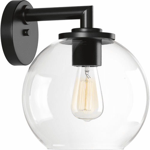 Progress Globe Lanterns 1-LT Outdoor 9" Glass Globe Lantern - Black - P560092-031