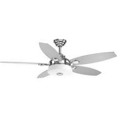 Progress Graceful 54" 5-Blade Fan w/ LED Light - Polished Chrome - P2544-1530K