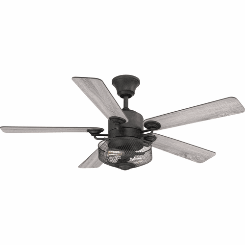 Progress Greer Collection 54" Five-Blade Ceiling Fan - Gilded Iron - P2584-71