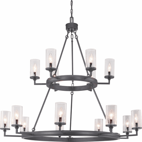 Progress Gresham Collection Fifteen-Light Chandelier - Graphite - P400166-143