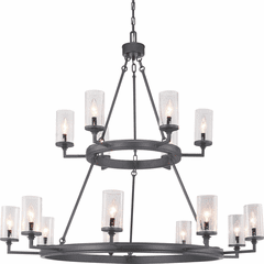 Progress Gresham Collection Fifteen-Light Chandelier - Graphite - P400166-143 Progress Gresham Collection Fifteen-Light Chandelier - Graphite - P400166-143