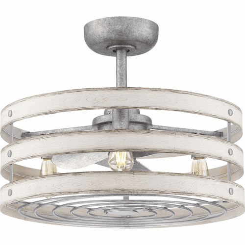 Progress Gulliver 23" 3-Blade Fandelier w/LED - Galvanized Finish - P250012-141-22